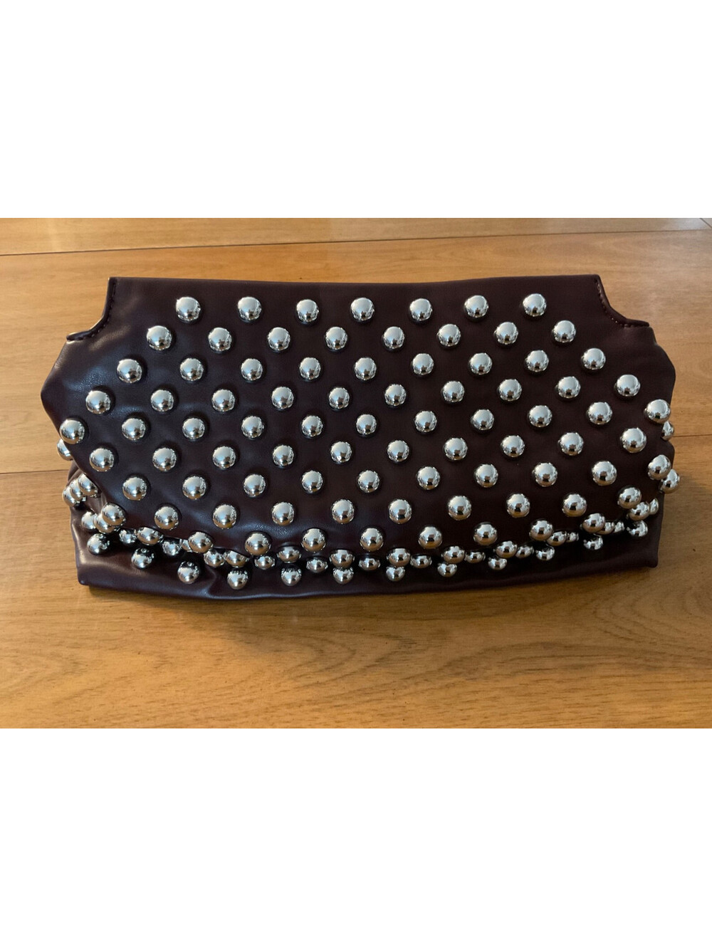 Topshop Gideon Clutch Bag Deep Burgundy NWT